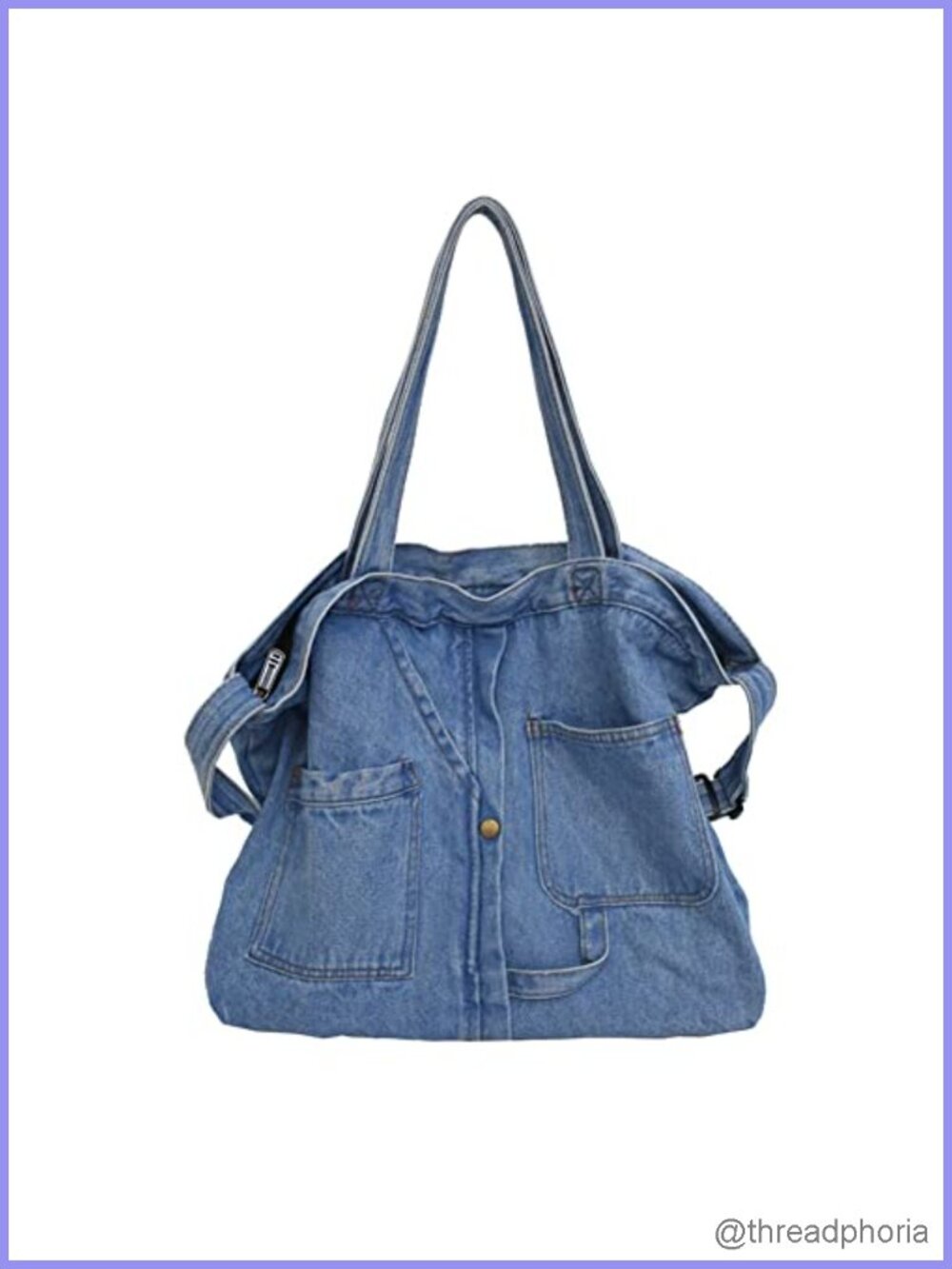 Denim Crossbody Hobo Shoulder Bag Lightweight Handbag for Work Travel